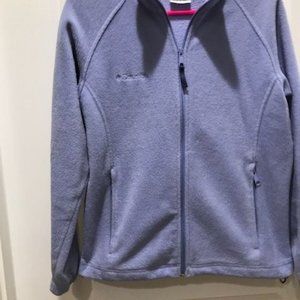 Womens Columbia fleece jacket size S light blue